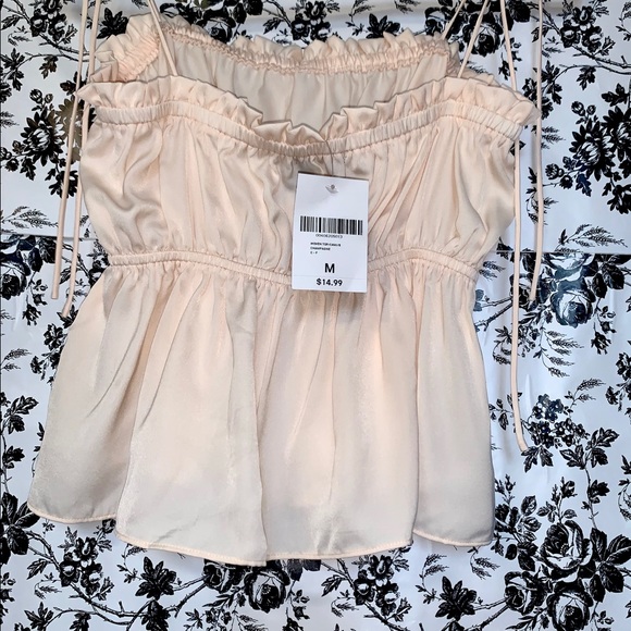 NWT Forever 21 tie-strap flounce cami - Picture 4 of 4